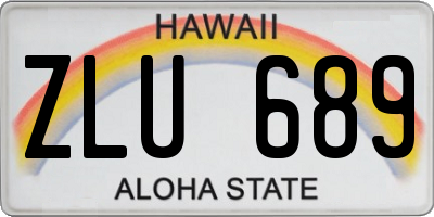 HI license plate ZLU689