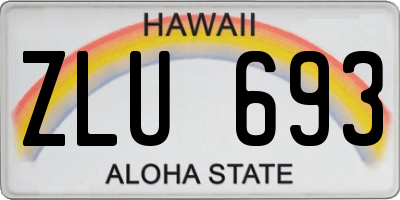 HI license plate ZLU693
