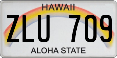 HI license plate ZLU709