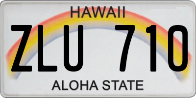 HI license plate ZLU710