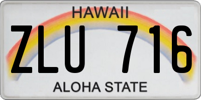 HI license plate ZLU716