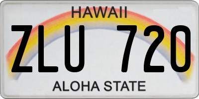 HI license plate ZLU720