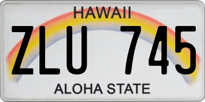 HI license plate ZLU745