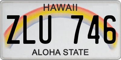 HI license plate ZLU746