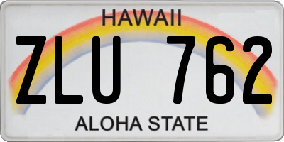 HI license plate ZLU762