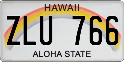 HI license plate ZLU766