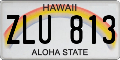HI license plate ZLU813