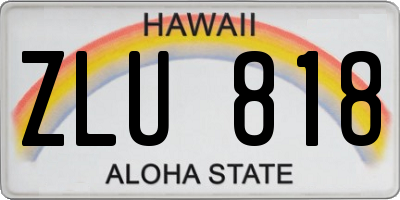 HI license plate ZLU818