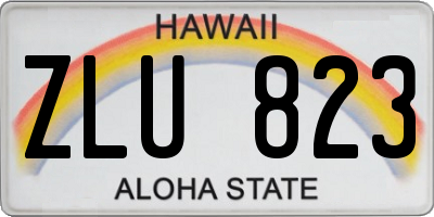 HI license plate ZLU823