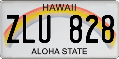 HI license plate ZLU828