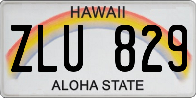 HI license plate ZLU829