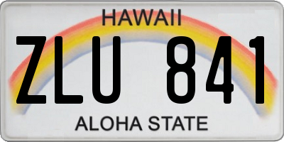 HI license plate ZLU841