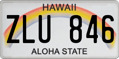 HI license plate ZLU846