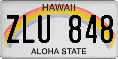 HI license plate ZLU848