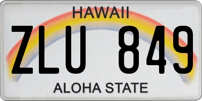 HI license plate ZLU849