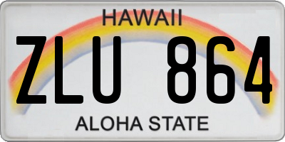 HI license plate ZLU864