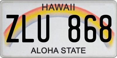 HI license plate ZLU868