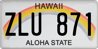 HI license plate ZLU871