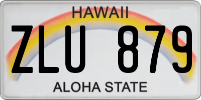 HI license plate ZLU879