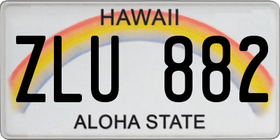 HI license plate ZLU882