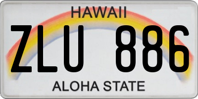 HI license plate ZLU886