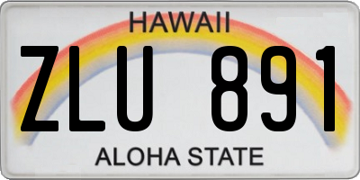 HI license plate ZLU891