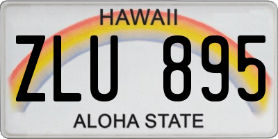 HI license plate ZLU895