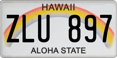 HI license plate ZLU897