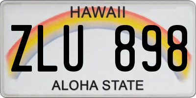 HI license plate ZLU898