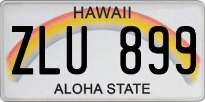 HI license plate ZLU899