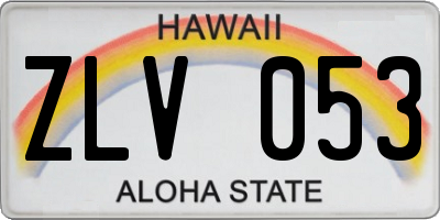 HI license plate ZLV053