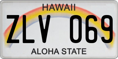 HI license plate ZLV069
