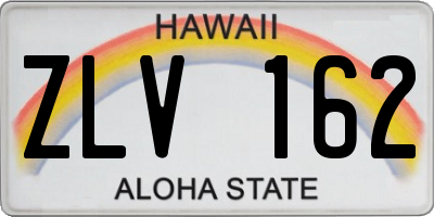 HI license plate ZLV162