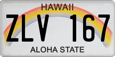 HI license plate ZLV167