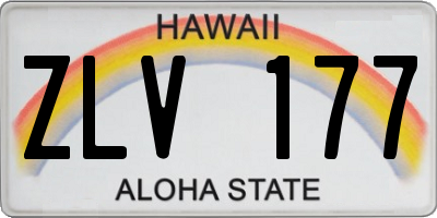 HI license plate ZLV177