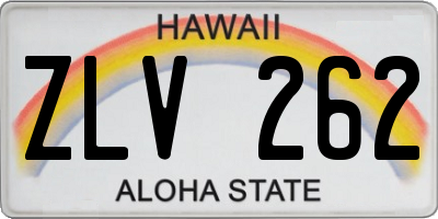 HI license plate ZLV262