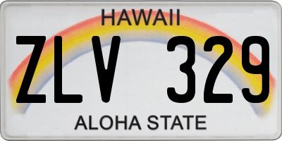 HI license plate ZLV329