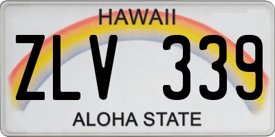 HI license plate ZLV339