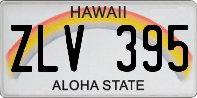 HI license plate ZLV395