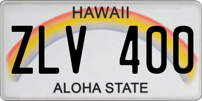 HI license plate ZLV400