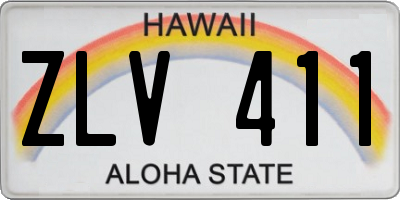 HI license plate ZLV411