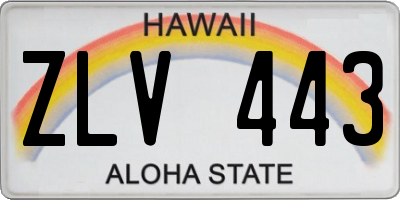 HI license plate ZLV443
