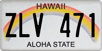 HI license plate ZLV471