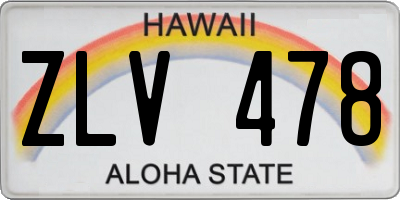 HI license plate ZLV478