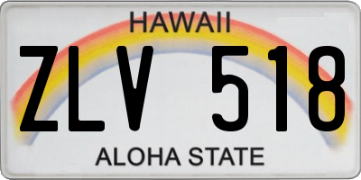 HI license plate ZLV518