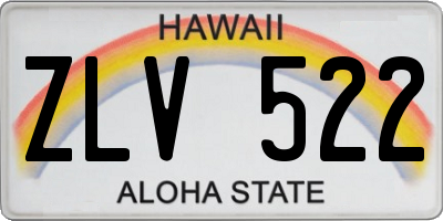 HI license plate ZLV522