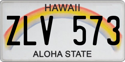 HI license plate ZLV573