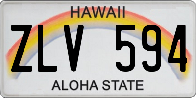 HI license plate ZLV594