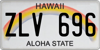 HI license plate ZLV696