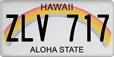HI license plate ZLV717